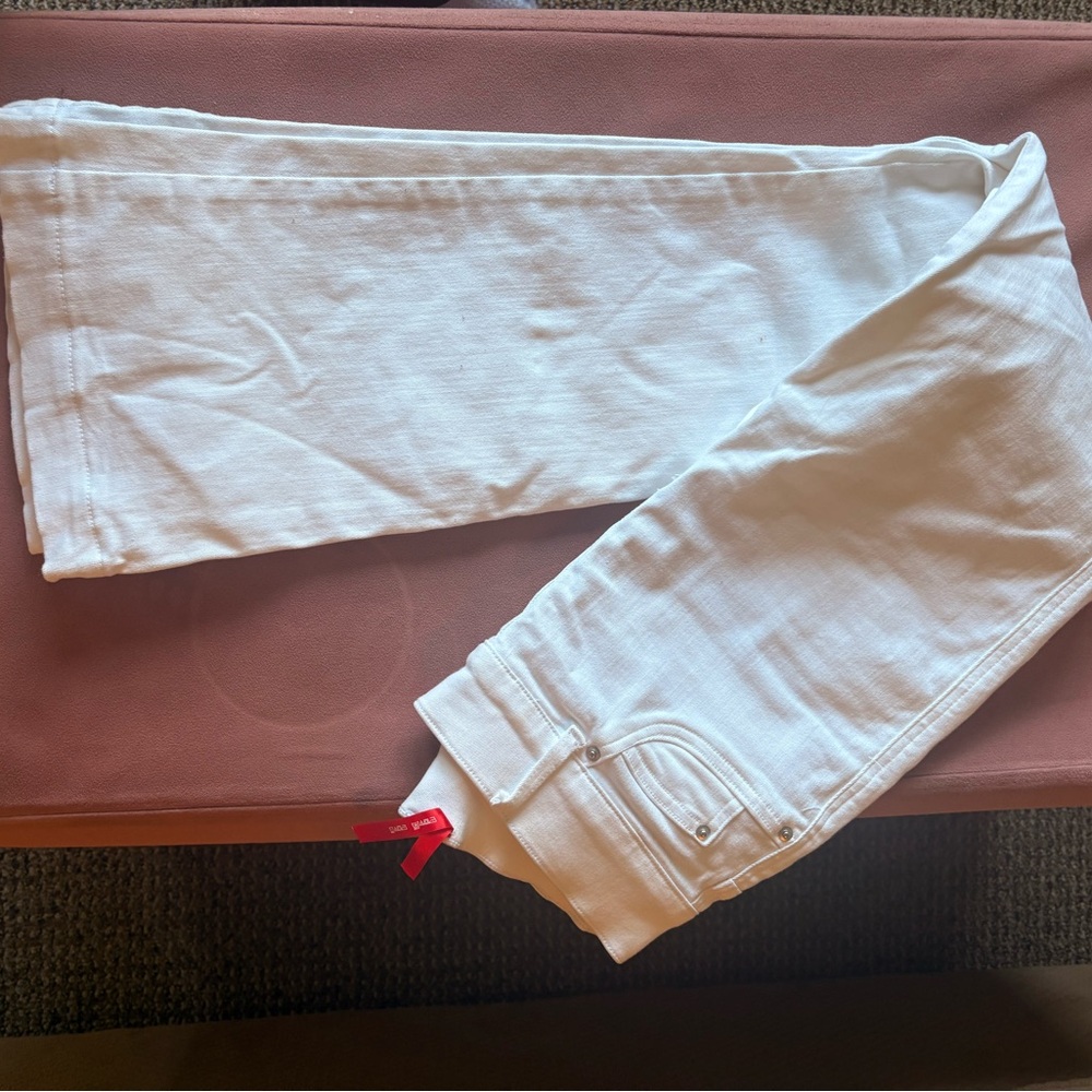 SPANX White Flared Stretch Jeans
